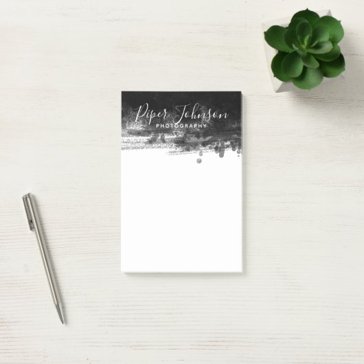 Professionele Waterverf zwart-wit Abstract Post-it® Notes (Kantoor)