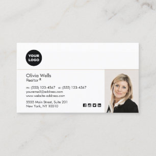 Professionele werknemer White Photo Business Ca Visitekaartje