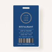 Professionele  werknemersidentificatie badge (Achterkant)