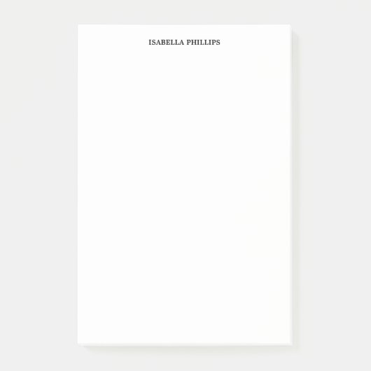 Professionele White Minimalist Plain Creatief Post-it® Notes (Voorkant)