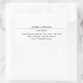 Professionele White Minimalist Plain Creatief Rechthoekige Sticker (Tas)