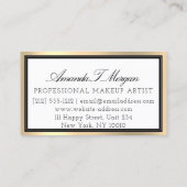 Professionele wimper haarverlenging Brows Gold Lux Visitekaartje (Achterkant)