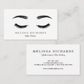 Professionele Wimpers Make-up Artiest Zwart Visitekaartje (Voorkant / Achterkant)