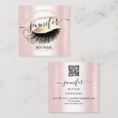 Professionele winkel Winkelvoorraad QR-code Roos G Vierkante Visitekaartje (Voorkant / Achterkant)