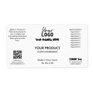 Professionele witte bad en lichaam product labels