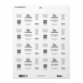 Professionele witte bad en lichaam product labels (Full Sheet)