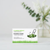 Professionele witte groene tuinverzorging en lands visitekaartje (Staand voorkant)