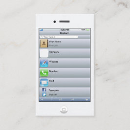 Professionele  witte iPhone-kaart Visitekaartje