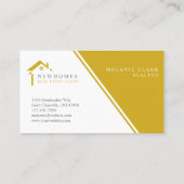 Professionele woning makelaar Logo Yellow Visitekaartje (Achterkant)
