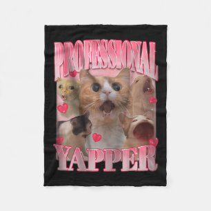 Professionele Yapper Cat Funny Meme Fleece Deken