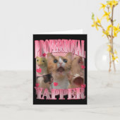 Professionele Yapper Kat Grappig Vreemd Specifiek Kaart (Gele Bloem)