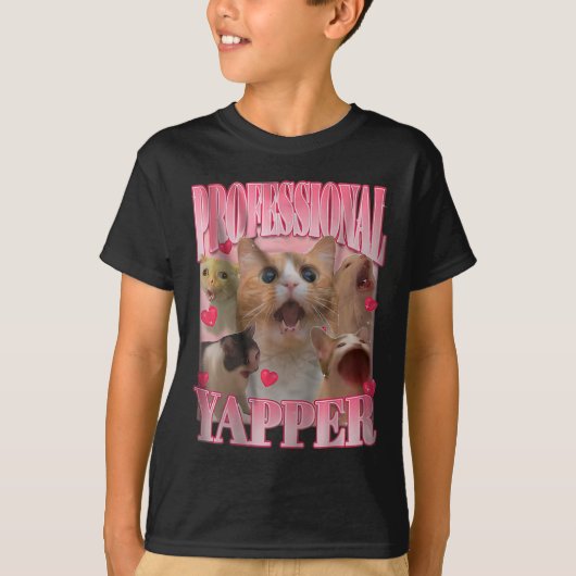 Professionele Yapper Kat Grappig Vreemd Specifiek  T-shirt (Voorkant)