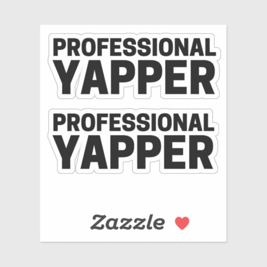 Professionele Yapper Sticker (Vel)