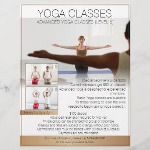  professionele Yoga-klassevliegers Flyer