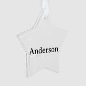 Professionele Zakelijke Acryl Ster  Ornament (voorkant)