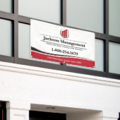 Professionele zakelijke banner met uw Logo (Buitenkant Gebouw)