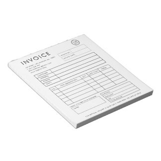 Professionele zakelijke factuur op maat notitieblok