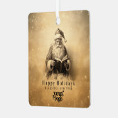 Professionele Zakelijke Logo Client Gift Kerstmis Metalen Ornament (Voorkant links)