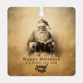 Professionele Zakelijke Logo Client Gift Kerstmis Metalen Ornament (Achterkant)