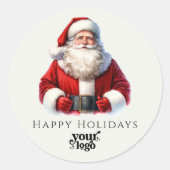 Professionele Zakelijke Logo Client Gift Kerstmis Ronde Sticker (Voorkant)