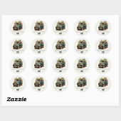 Professionele Zakelijke Logo Client Gift Kerstmis Ronde Sticker (Vel)