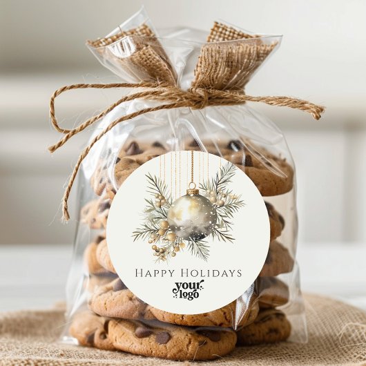Professionele Zakelijke Logo Client Gift Kerstmis Ronde Sticker