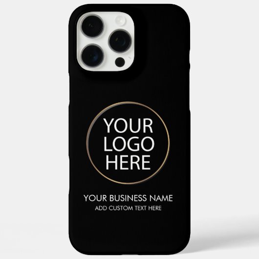 Professionele Zakelijke Logo en Tekstbedrijf Zwart Case-Mate iPhone Case (Achterkant)
