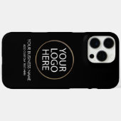 Professionele Zakelijke Logo en Tekstbedrijf Zwart Case-Mate iPhone Case (Achterkant (horizontaal))
