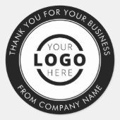 Professionele zakelijke Logo - Hartelijk dank Ronde Sticker (Voorkant)