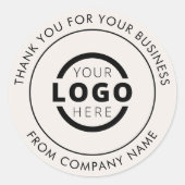 Professionele zakelijke Logo - Hartelijk dank Ronde Sticker (Voorkant)