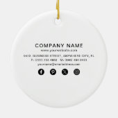 Professionele zakelijke Logo - Kerstmis Keramisch Ornament (Achterkant)