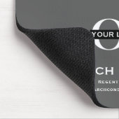 Professionele zakelijke Logo met Contactinfo Grey Muismat (Hoek)