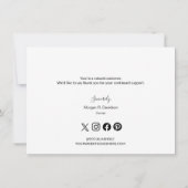 Professionele zakelijke logo  Modern Bedankkaart (Achterkant)