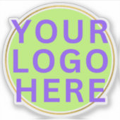 Professionele Zakelijke Logo op Branded Waterfles Sticker (Voorkant)