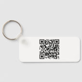 Professionele Zakelijke Logo Promo QR Code Wit Sleutelhanger (Achterkant)