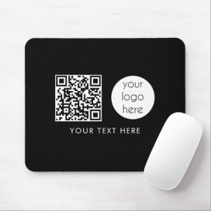 Professionele zakelijke Logo - QR-code en -tekst Muismat