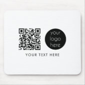 Professionele zakelijke Logo - QR-code en -tekst Muismat (Voorkant)