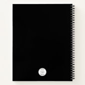 Professionele zakelijke Logo - QR-code en -tekst Notitieboek (Achterkant)