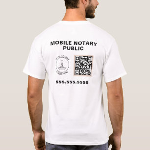 Professionele Zakelijke Logo QR Code Notaris Werk T-shirt