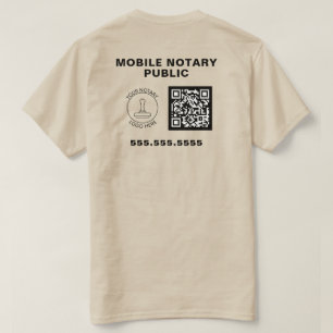 Professionele Zakelijke Logo QR Code Notaris Werk T-shirt