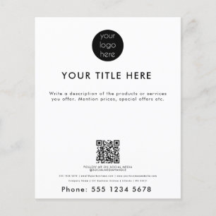 Professionele zakelijke Logo QR Code Promotie Flyer