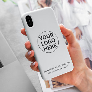 Professionele Zakelijke Logo & Tekst Branded Wit iPhone 15 Pro Max Hoesje