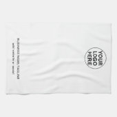 Professionele Zakelijke Logo & Tekst Branded Wit Theedoek (Horizontaal)