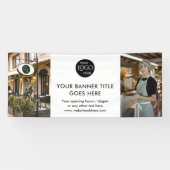 Professionele Zakelijke Logo Wit Minimalistische F Spandoek (Horizontaal)