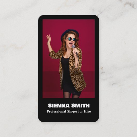 Professionele zanger visitekaartje (Voorkant)