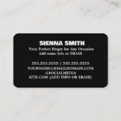 Professionele zanger visitekaartje (Achterkant)