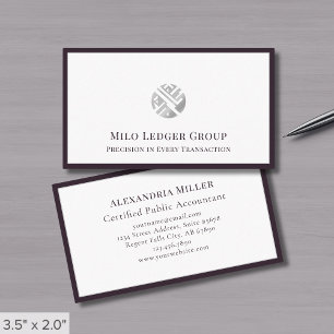 Professionele zilveren geometrische Logo Visitekaartje