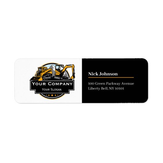 Professionele Zware Bouwmaterialen Constructiebedr Etiket (Voorkant)