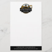 Professionele Zware Bouwuitrusting Constructiebedr Briefpapier (Voorkant)