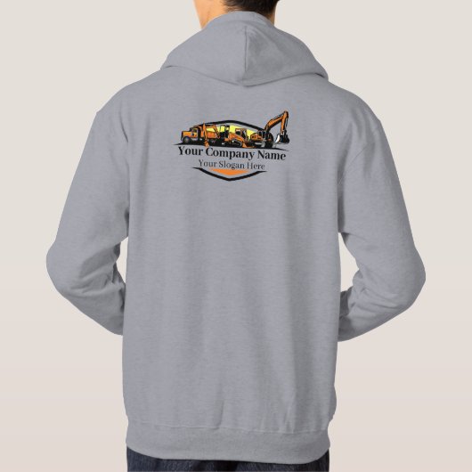 Professionele Zware Bouwuitrusting Constructiebedr Hoodie (Achterkant)